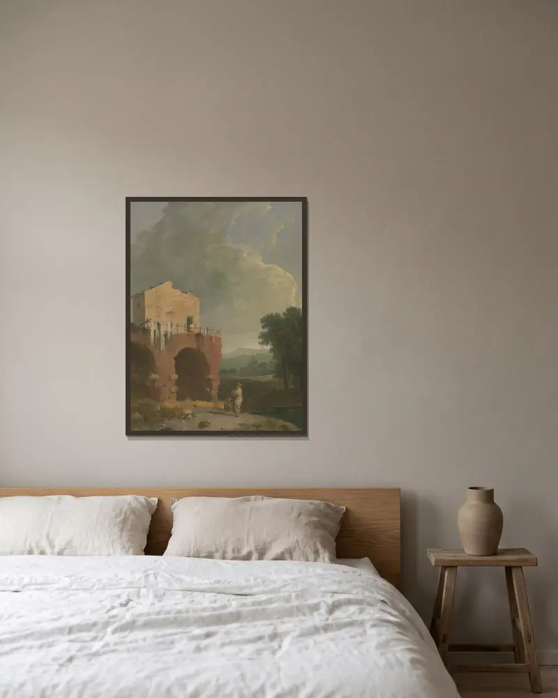 Hadrians Villa von Richard Wilson gerahmt an einer Wand