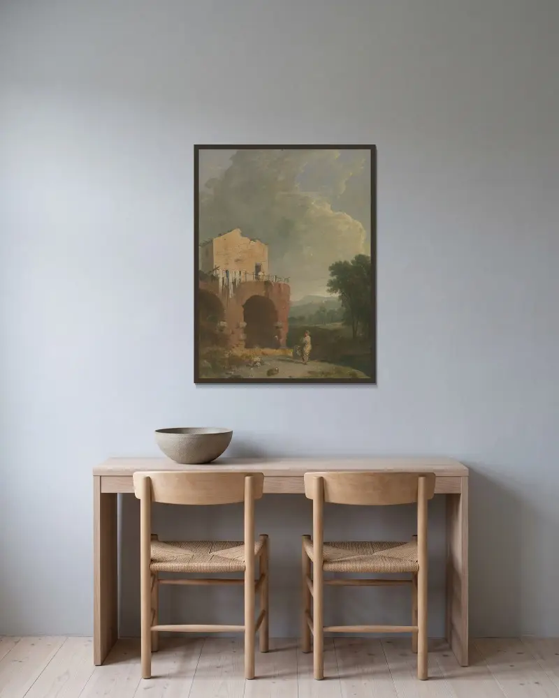 Hadrians Villa von Richard Wilson gerahmt an einer Wand