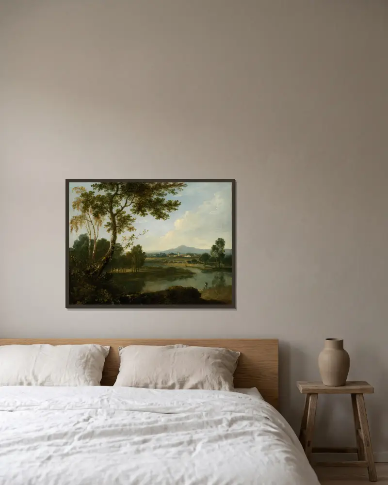 Landscape In Italy av Richard Wilson inramad på en vägg