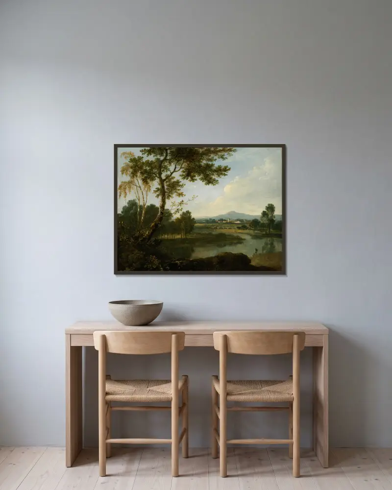 Landscape In Italy av Richard Wilson inramad på en vägg