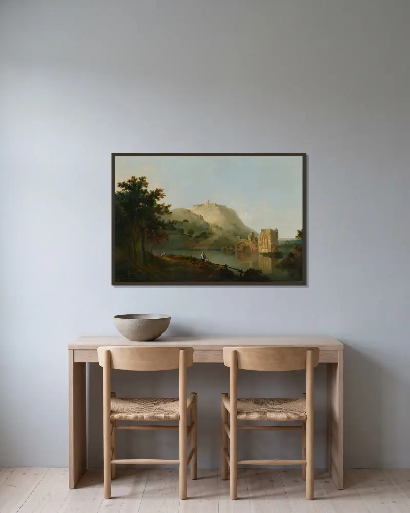 Landschaft von Richard Wilson gerahmt an einer Wand