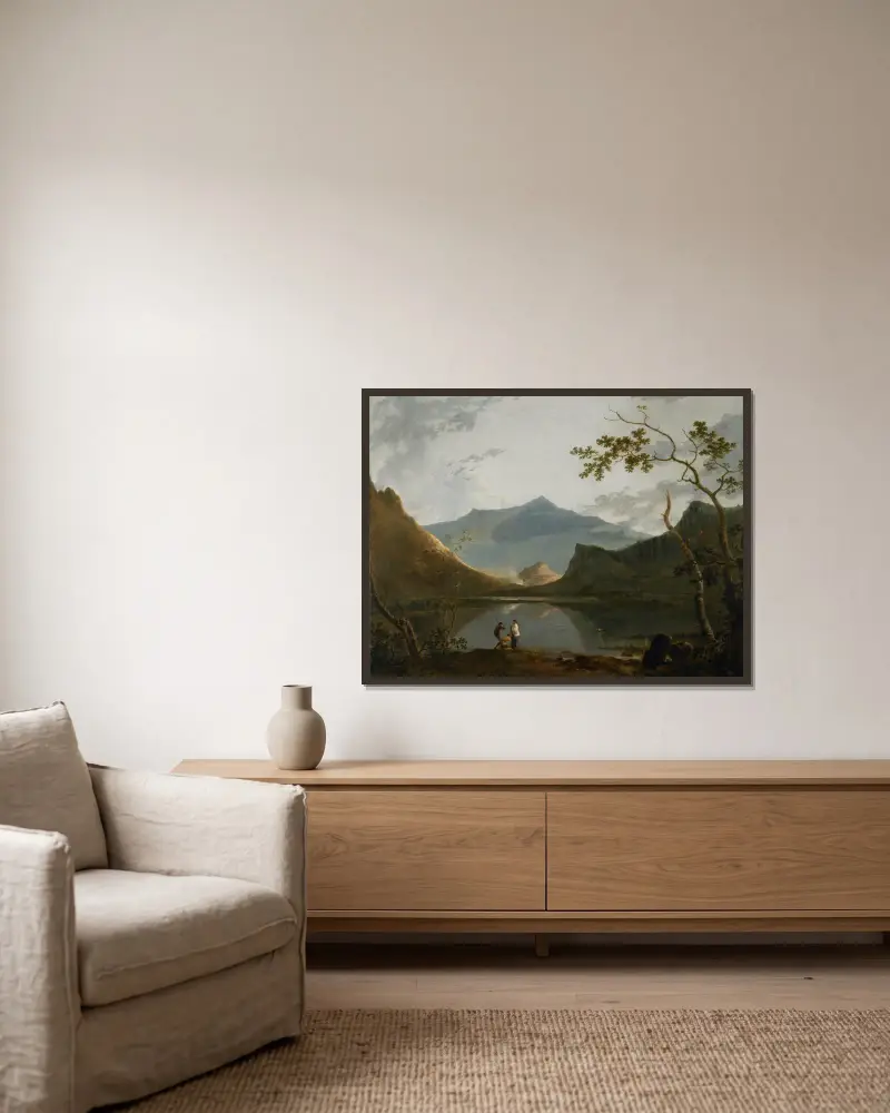 Snowdon from Llyn Nantlle av Richard Wilson inramad på en vägg