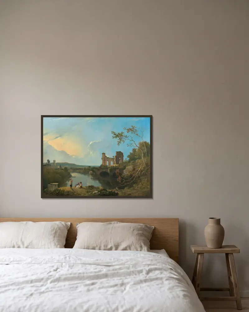 Tempel der Venus in Baiae von Richard Wilson gerahmt an einer Wand