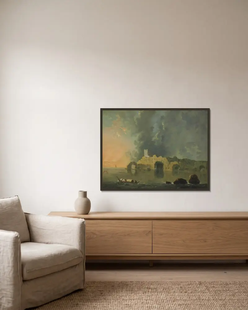 Torre delle Grotte bei Neapel von Richard Wilson gerahmt an einer Wand