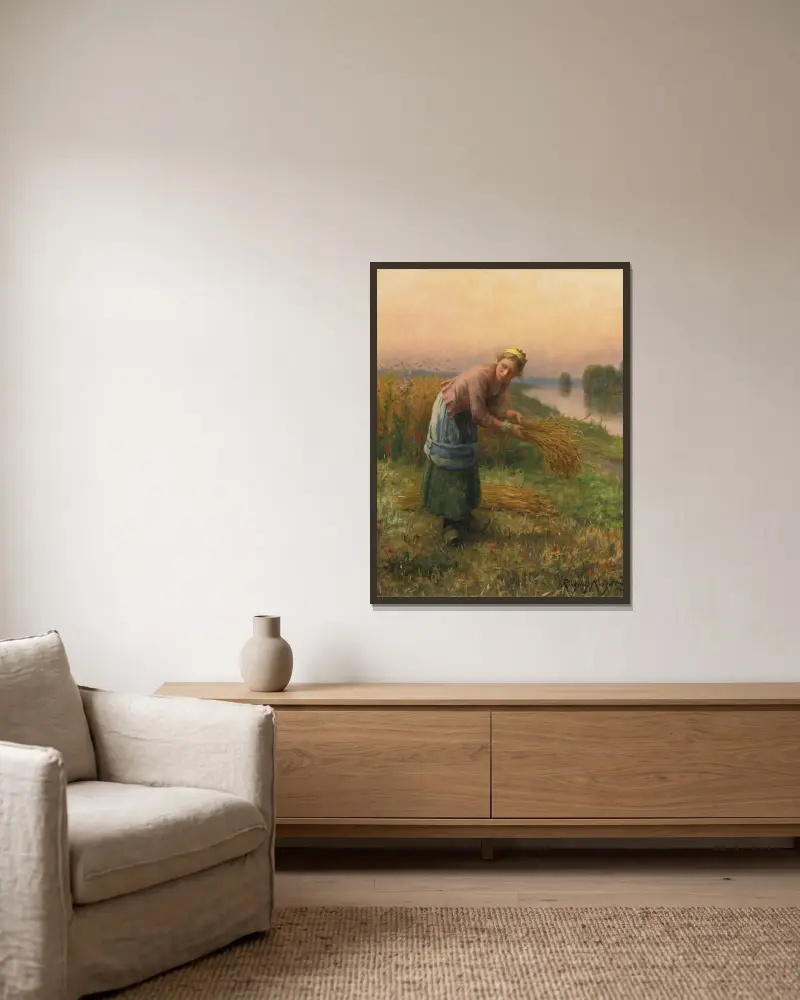 Zbieraczka, Daniel Ridgway Knight w ramie na ścianie