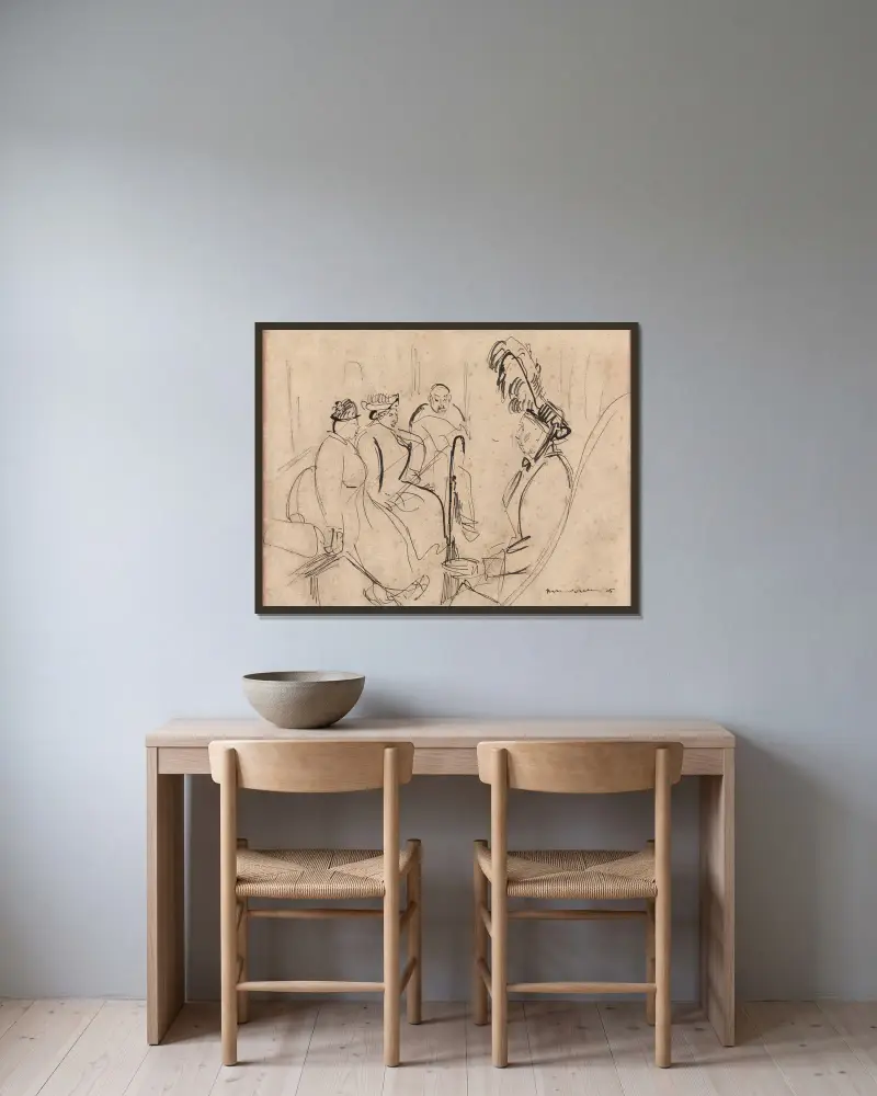 Im Zug von Rik Wouters gerahmt an einer Wand