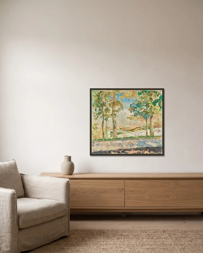 Frühling von Rik Wouters gerahmt an einer Wand