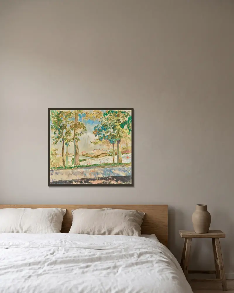 Frühling von Rik Wouters gerahmt an einer Wand