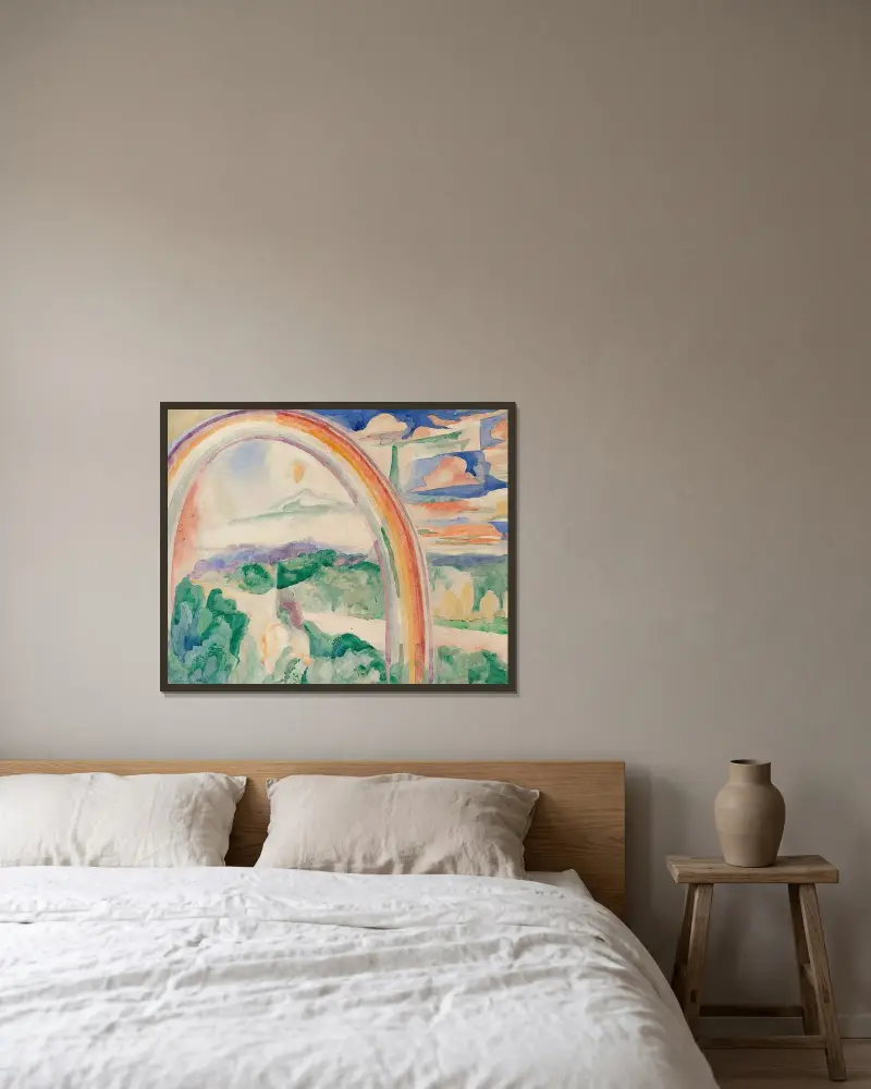Regnbåge av Robert Delaunay inramad på en vägg