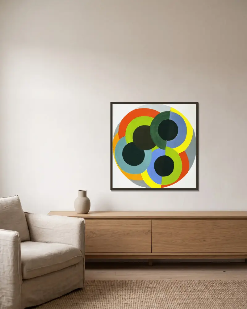 Dyski, Robert Delaunay w ramie na ścianie