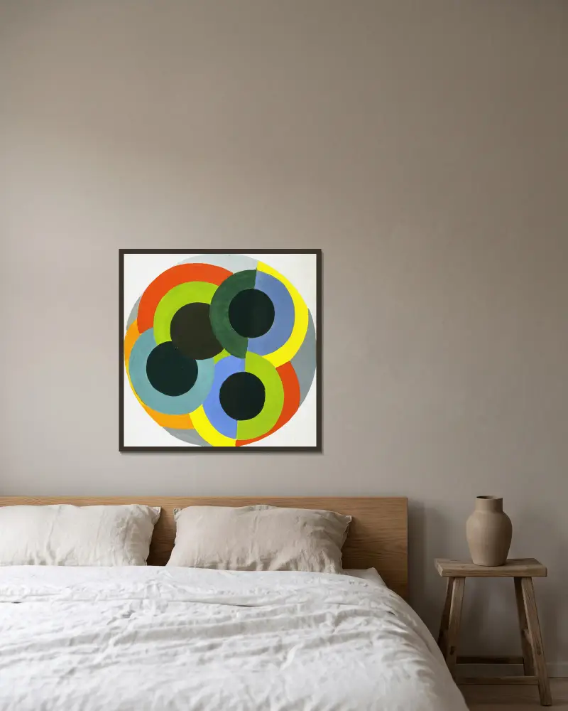 Dyski, Robert Delaunay w ramie na ścianie