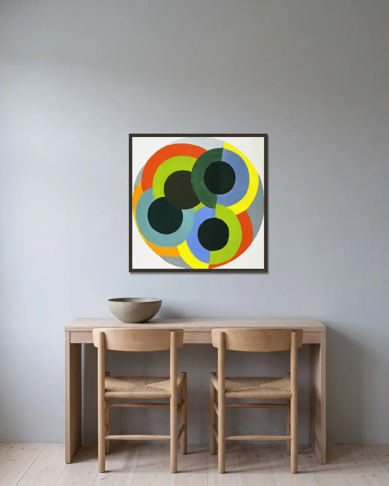 Dyski, Robert Delaunay w ramie na ścianie
