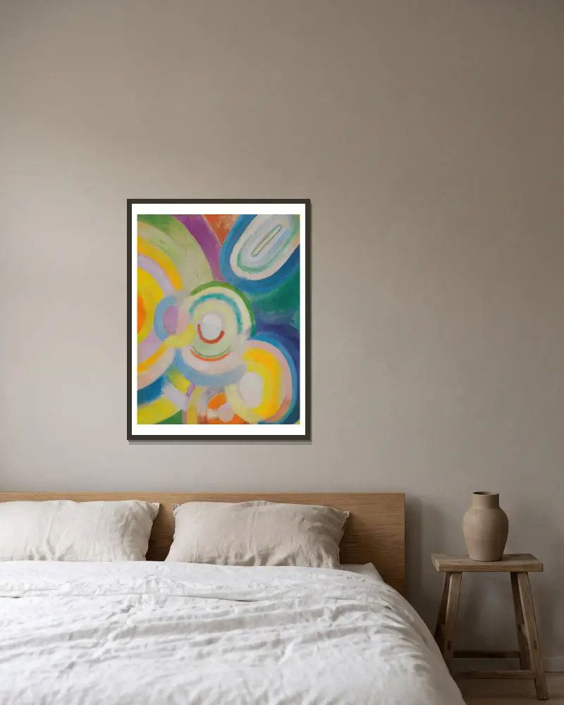 Barevné kotouče, Robert Delaunay v rámu na stěně