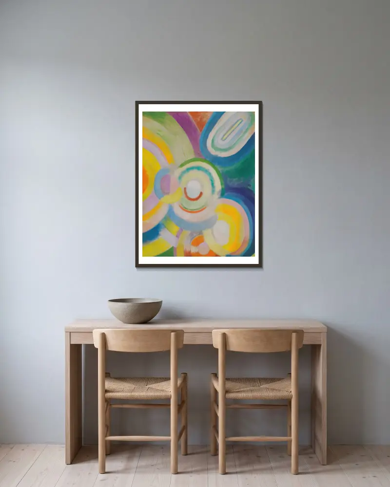 Barevné kotouče, Robert Delaunay v rámu na stěně