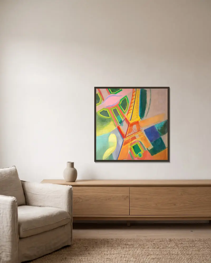 Eiffelova věž, 1924 – Nr. 1, Robert Delaunay v rámu na stěně