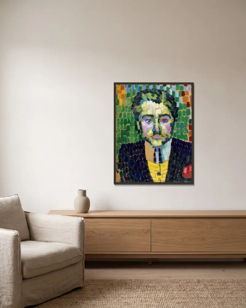 Jean Metzinger av Robert Delaunay inramad på en vägg