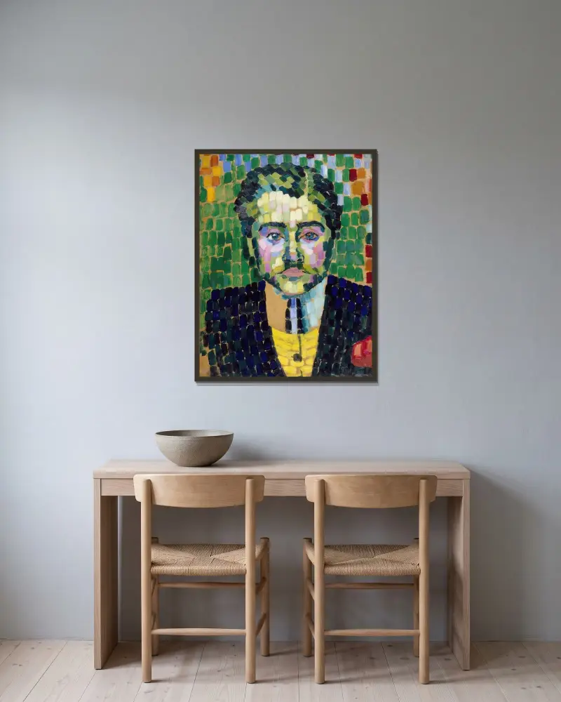 Jean Metzinger av Robert Delaunay inramad på en vägg
