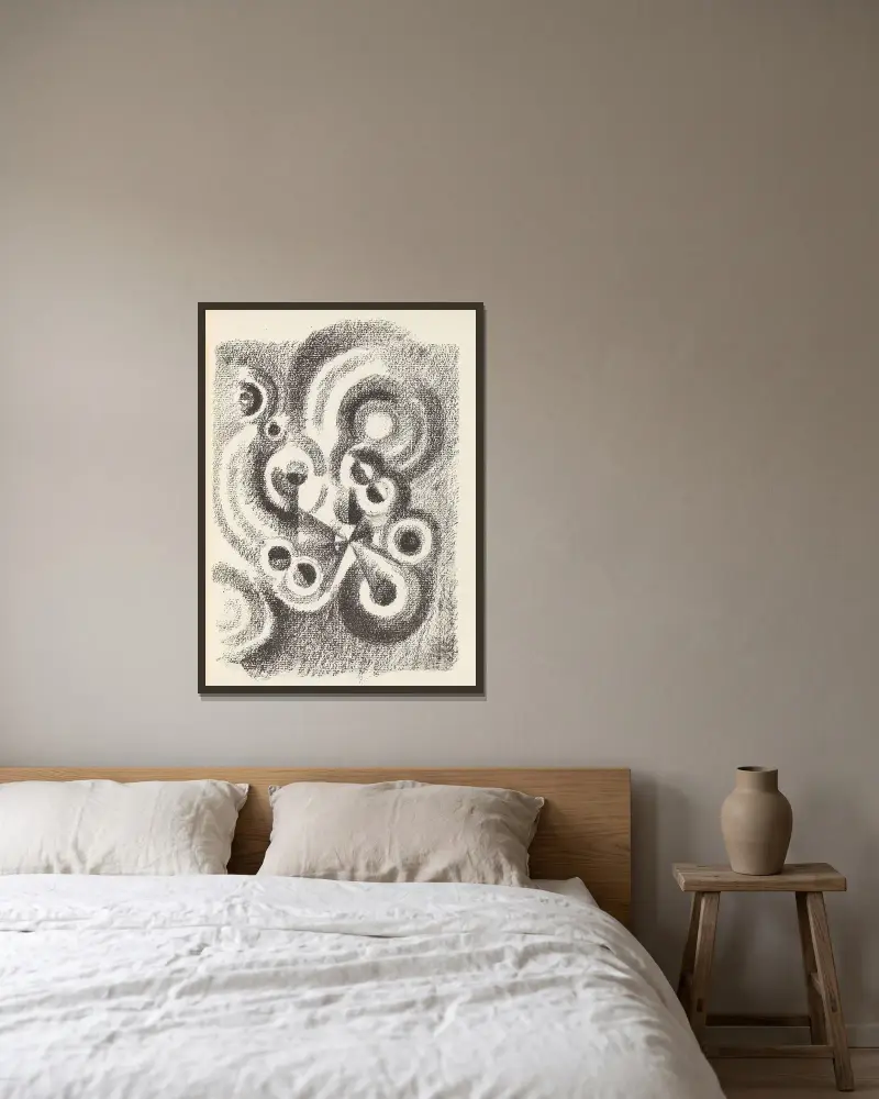 Montherlant, H., La relève du matin. av Robert Delaunay inramad på en vägg