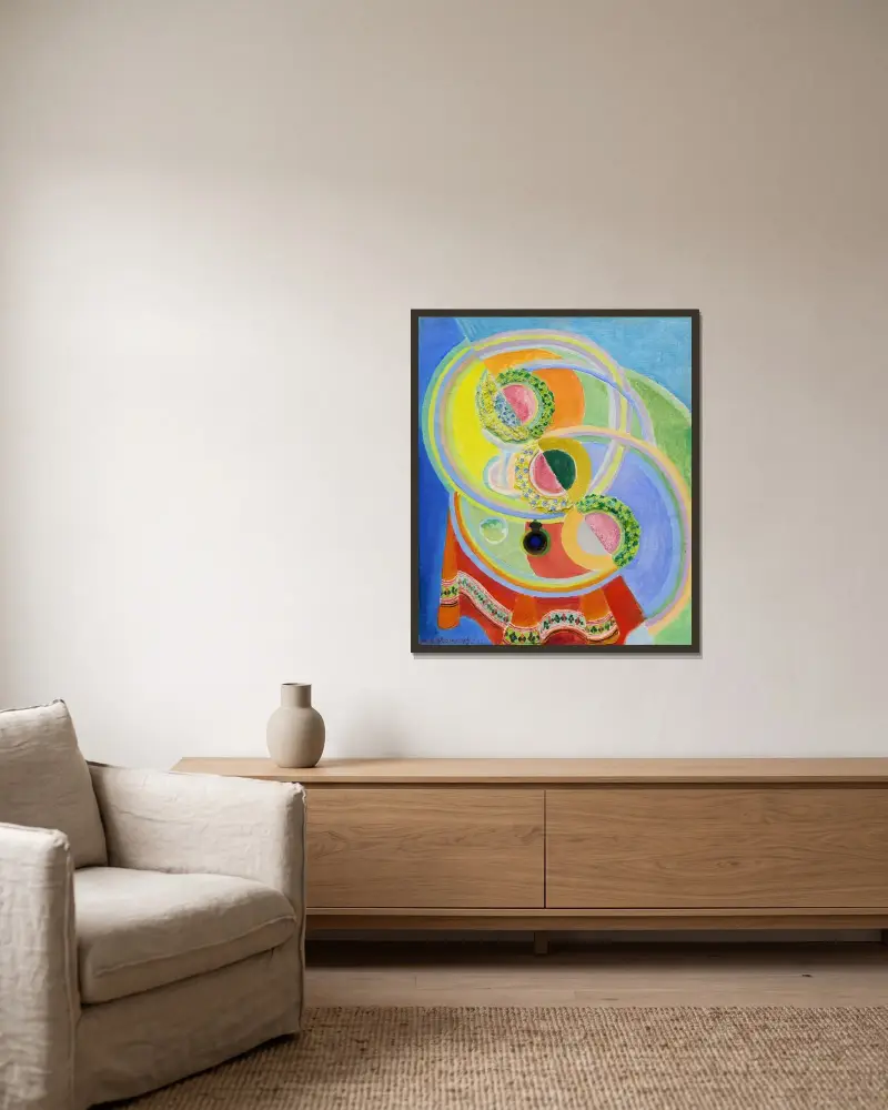 Martwa natura, Robert Delaunay w ramie na ścianie