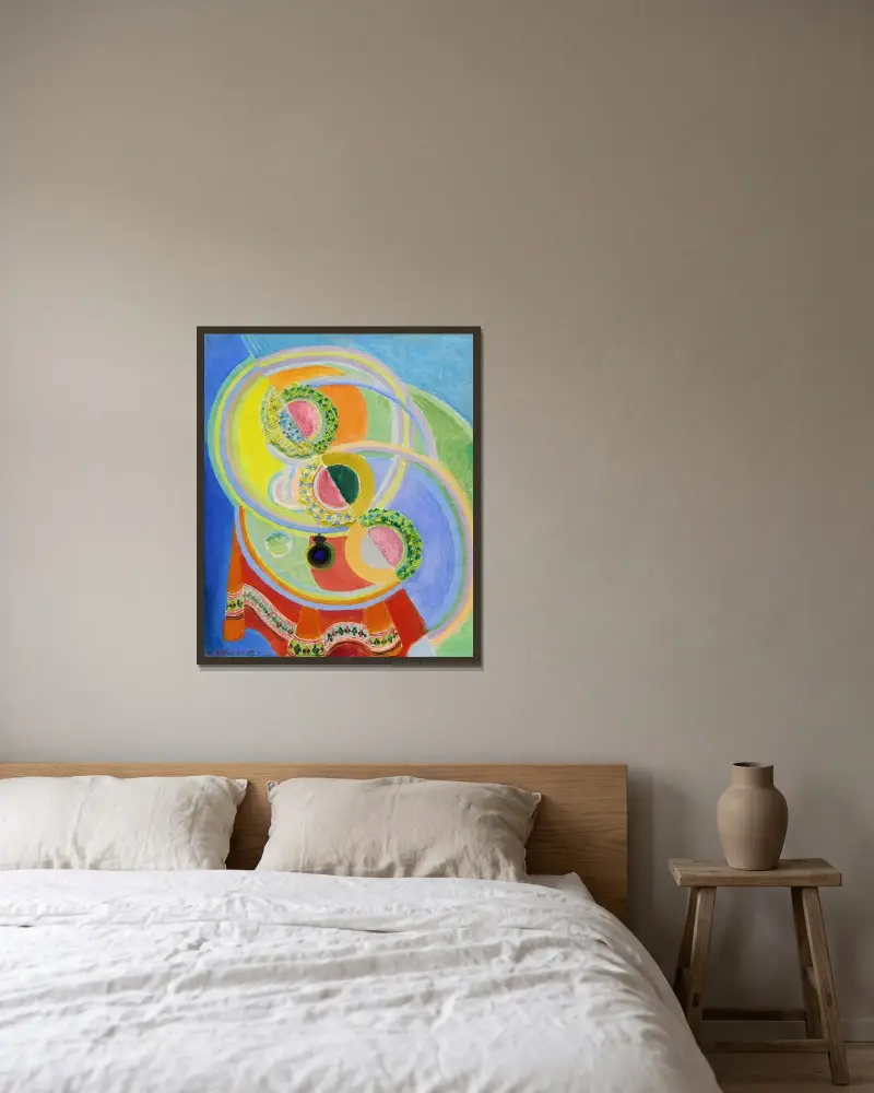 Martwa natura, Robert Delaunay w ramie na ścianie
