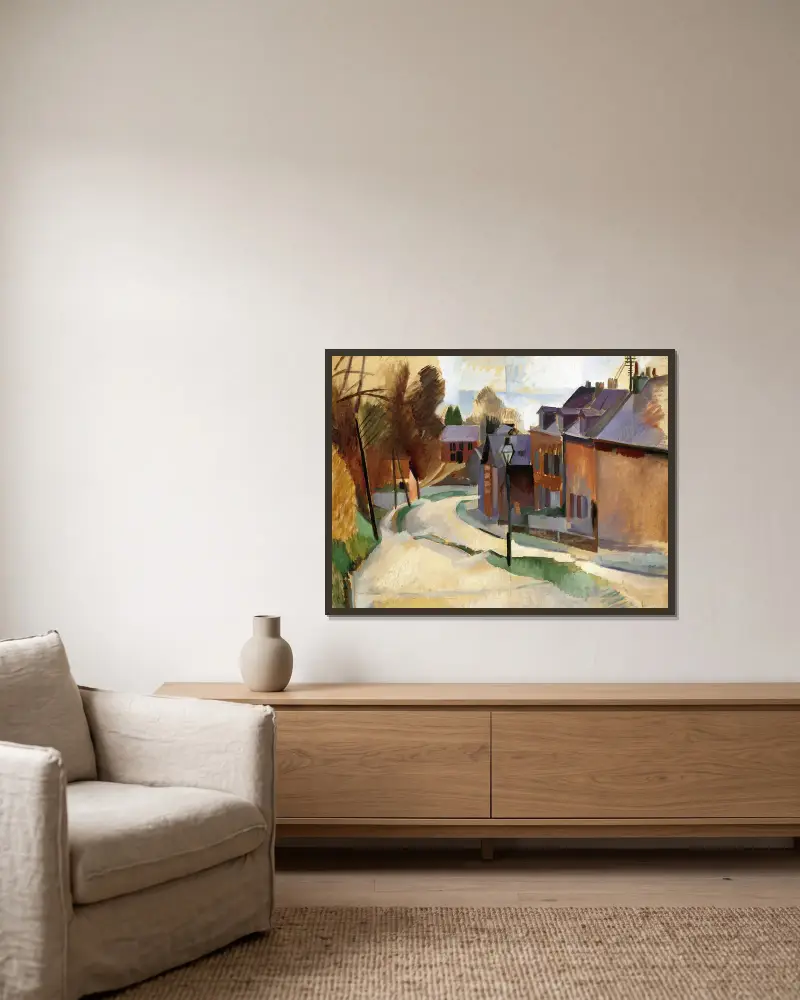 Cesta do Laonu, Robert Delaunay v rámu na stěně