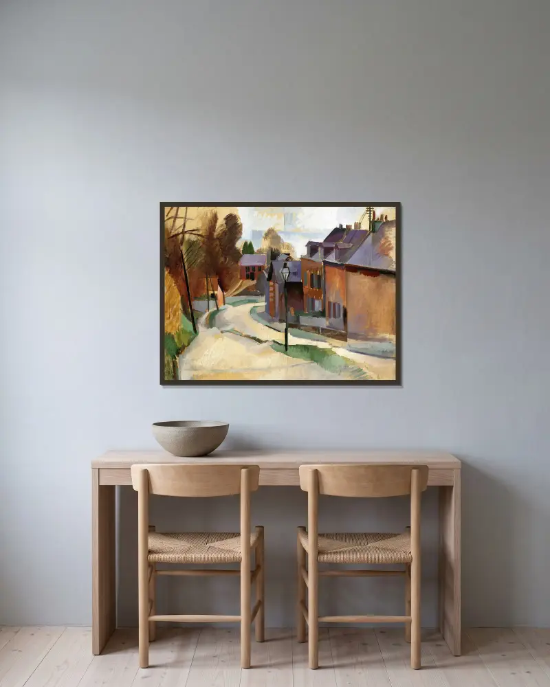 Cesta do Laonu, Robert Delaunay v rámu na stěně