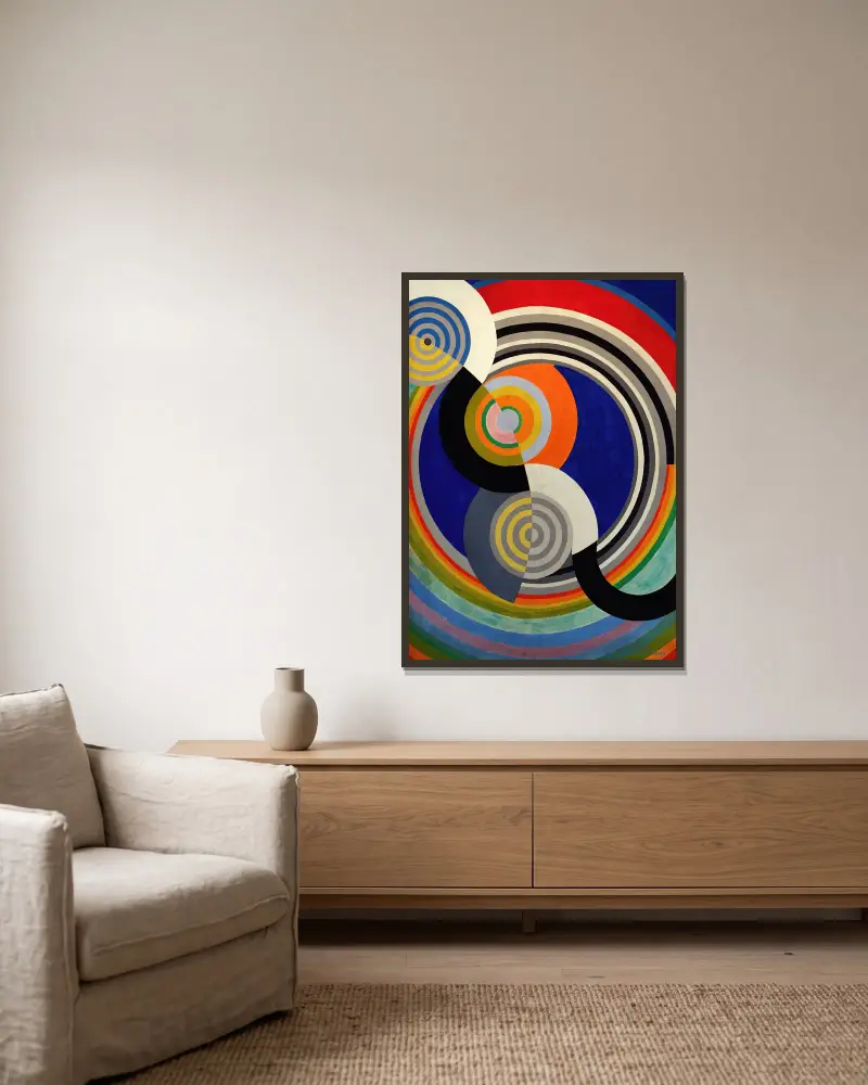 Rytm nr 2, Robert Delaunay w ramie na ścianie