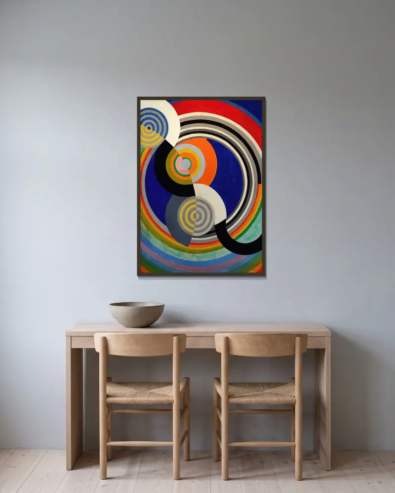 Rytm nr 2, Robert Delaunay w ramie na ścianie