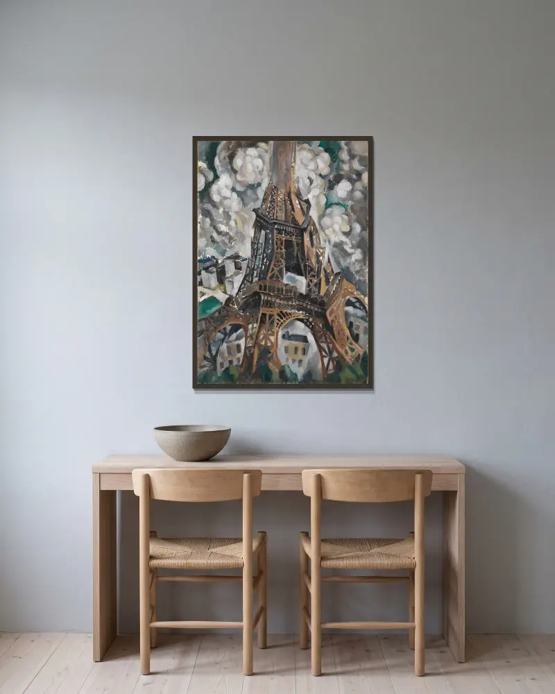 Der Eiffelturm von Robert Delaunay gerahmt an einer Wand