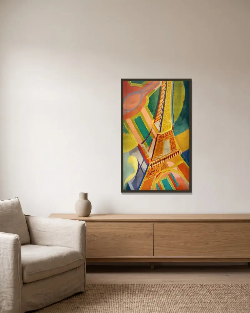 Tour Eiffel von Robert Delaunay gerahmt an einer Wand