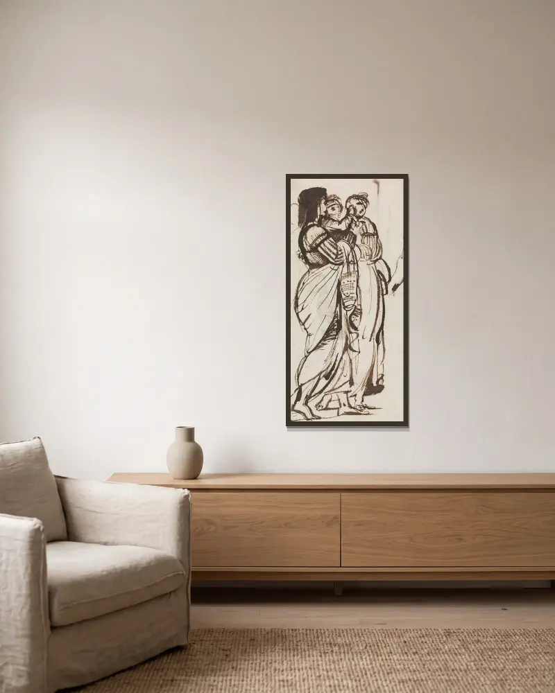 Ohne Titel von Benjamin Robert Haydon gerahmt an einer Wand