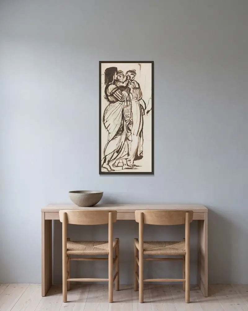 Ohne Titel von Benjamin Robert Haydon gerahmt an einer Wand