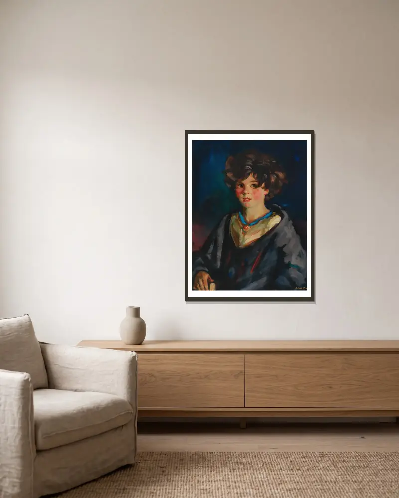 Annie Beg, Robert Henri v rámu na stěně