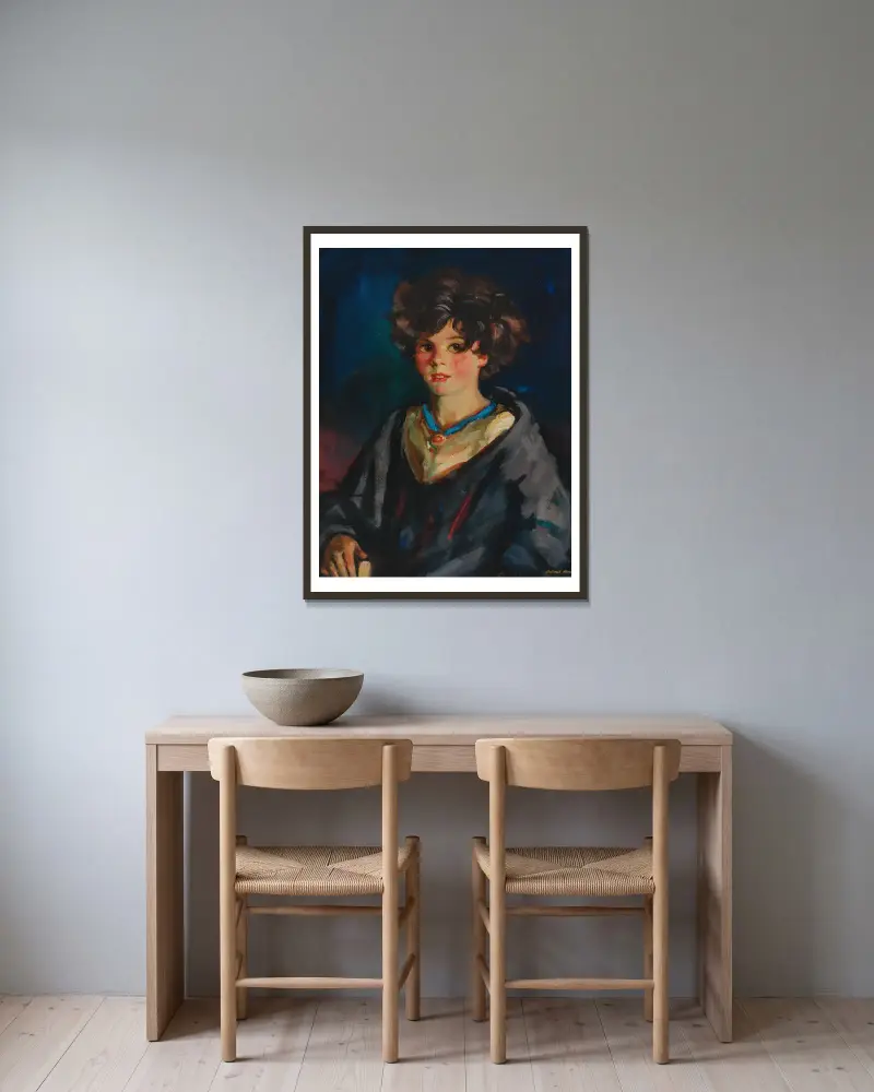 Annie Beg, Robert Henri v rámu na stěně