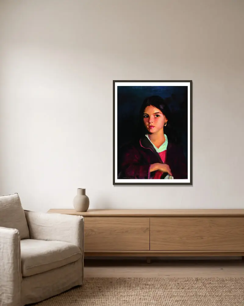 Bernadita, Robert Henri v rámu na stěně