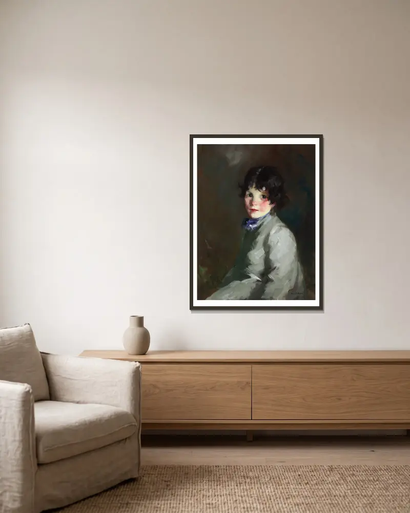 Catharine von Robert Henri gerahmt an einer Wand
