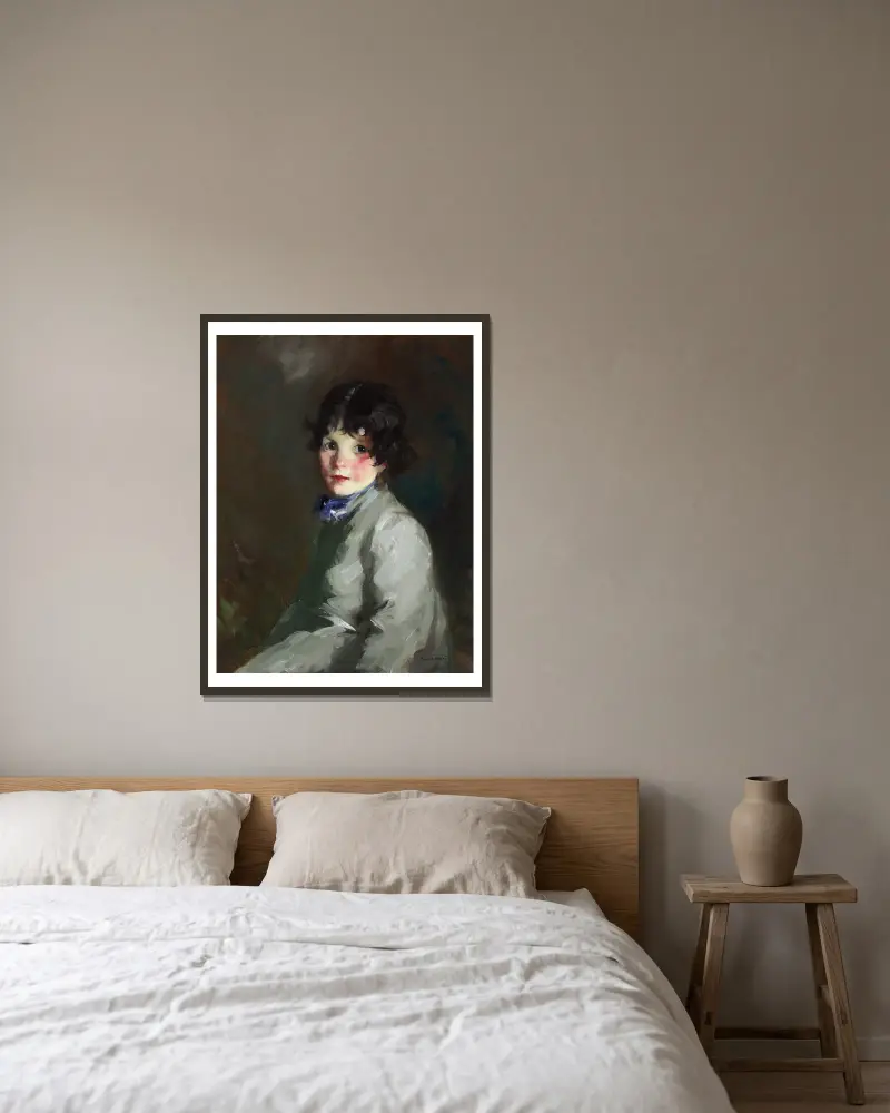 Catharine von Robert Henri gerahmt an einer Wand
