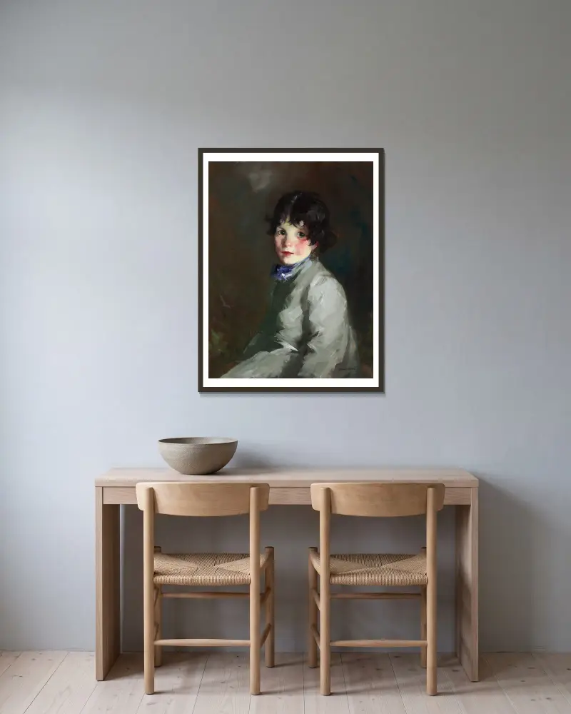 Catharine von Robert Henri gerahmt an einer Wand