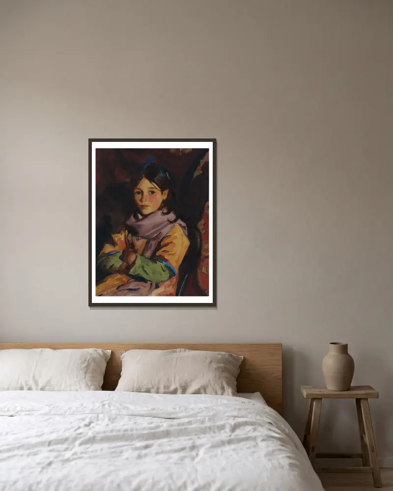 Mary Agnes, Robert Henri v rámu na stěně