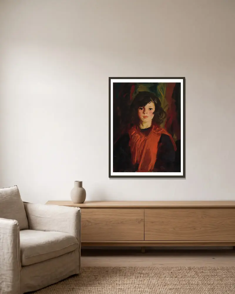 Mary Ann (Mollie), Robert Henri v rámu na stěně