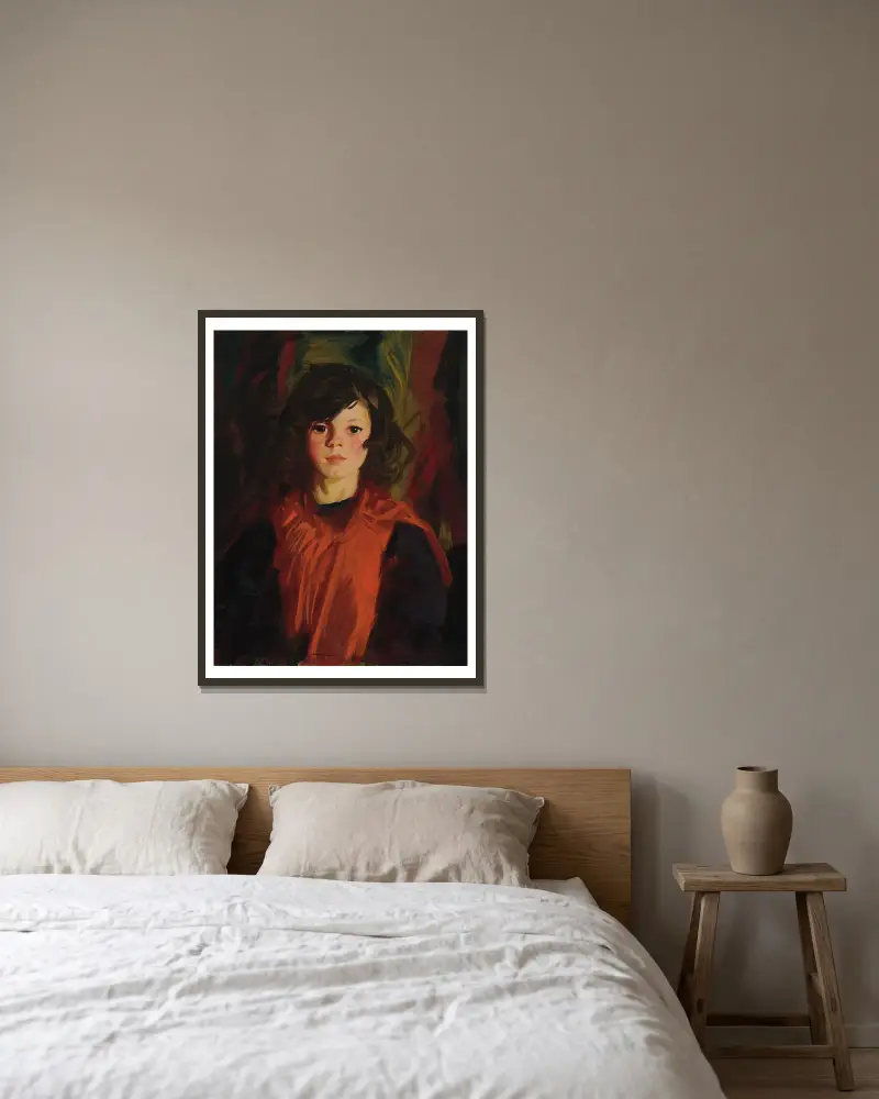 Mary Ann (Mollie), Robert Henri v rámu na stěně