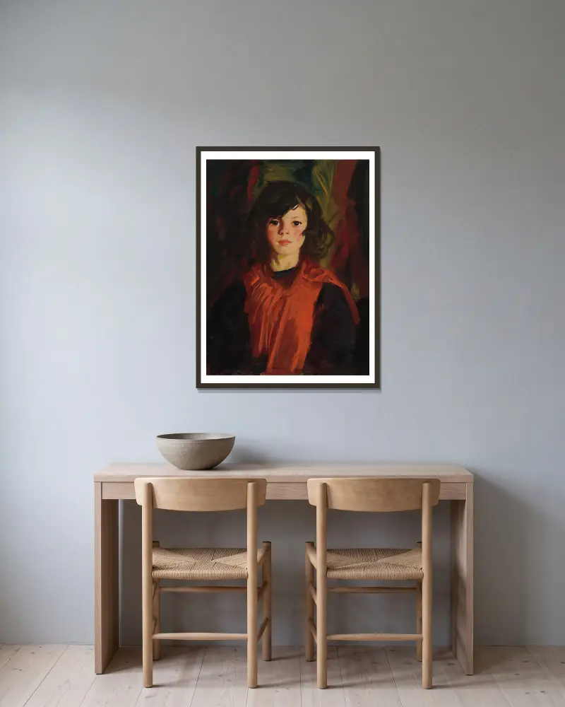 Mary Ann (Mollie), Robert Henri v rámu na stěně