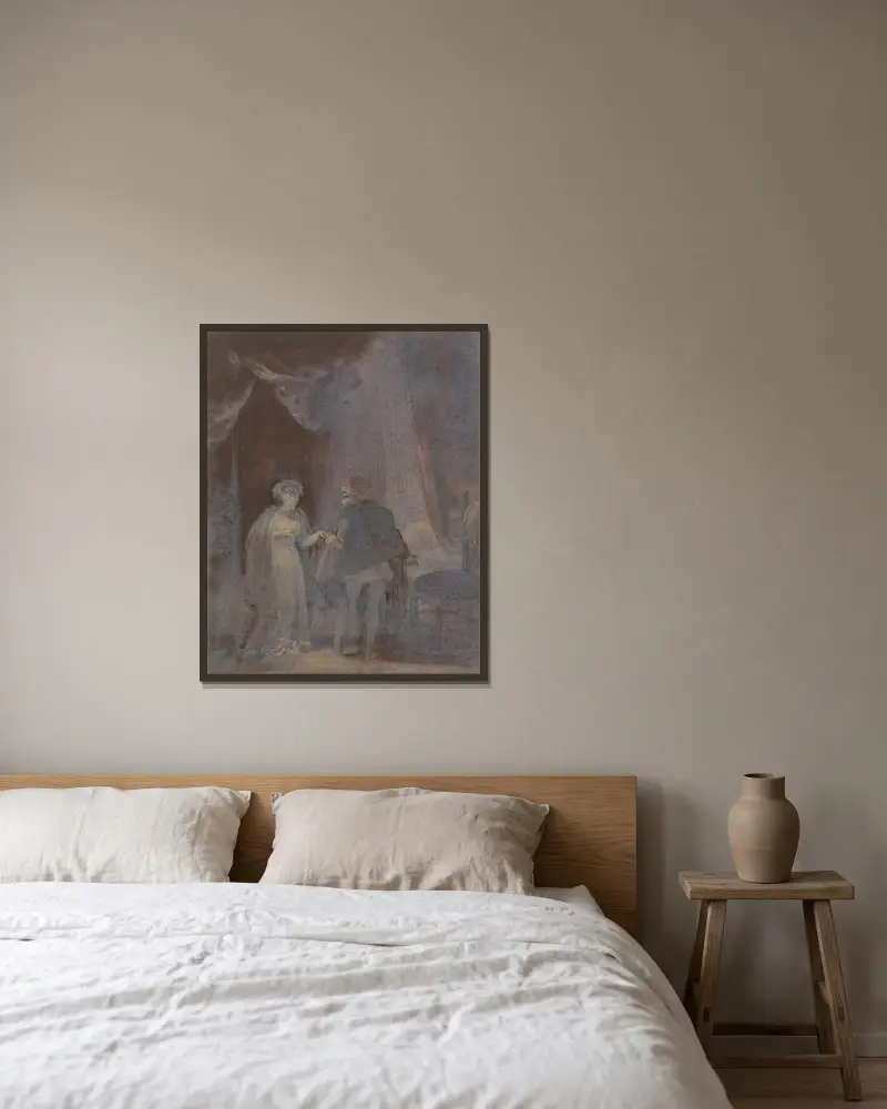 Jeden z Illustrací k Shakespearovi, Robert Smirke v rámu na stěně