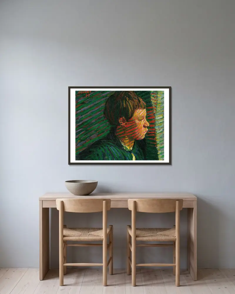 Bretaňský chlapec z profilu, Roderic O'Conor v rámu na stěně