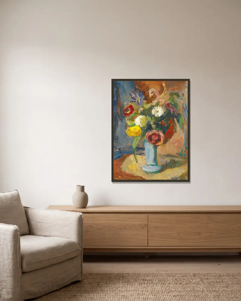 Blumenvase von Roderic O'Conor gerahmt an einer Wand