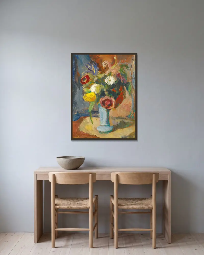 Blumenvase von Roderic O'Conor gerahmt an einer Wand