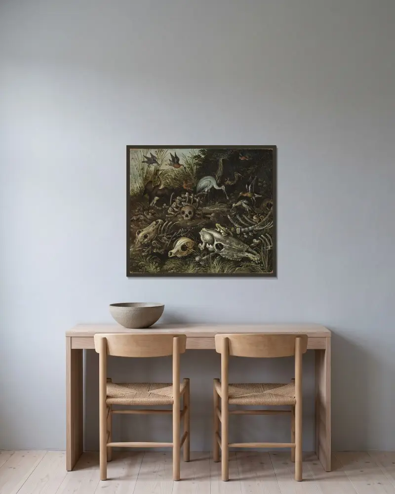 Memento mori, Roelant Savery v rámu na stěně