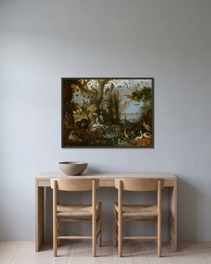 Drůbež, Roelant Savery v rámu na stěně