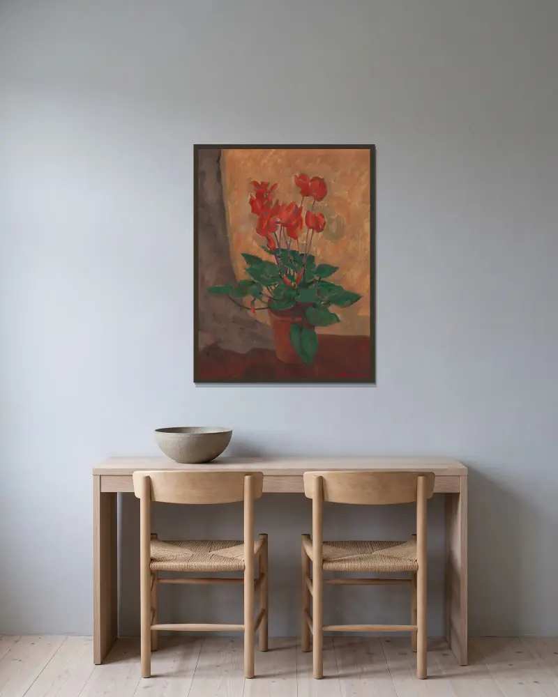 Cyclamen, Roger Fry v rámu na stěně