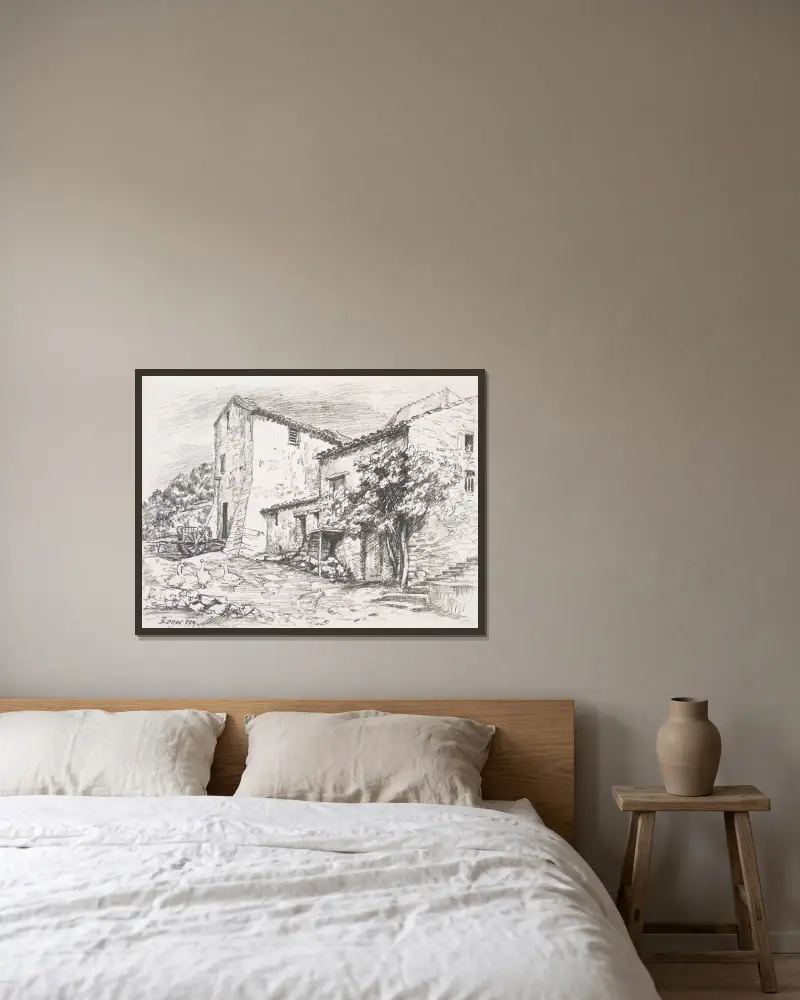 Bauernhaus von Roger Fry gerahmt an einer Wand